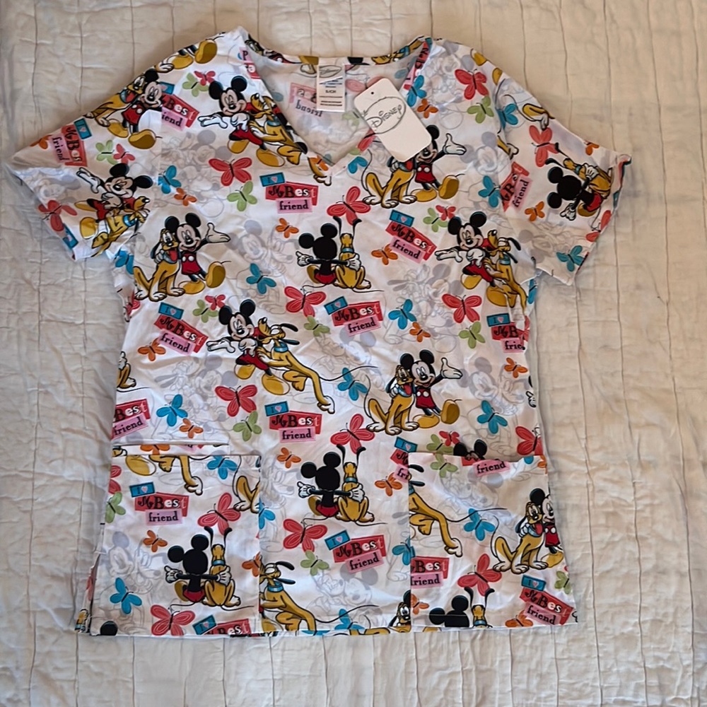 Disney 3 pocket scrub top